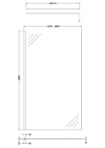 Wetroom Screen 1100x1850x8mm - Brushed Pewter - Image 2