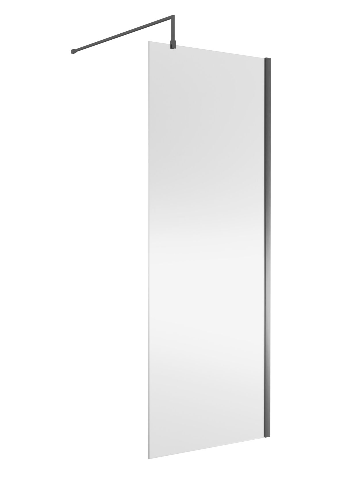 Wetroom Screen 800x1850x8mm - Brushed Pewter - Image 1