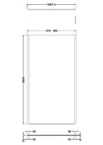 1000mm Outer Framed Wetroom Screen with Support Bar - Image 3