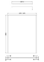 1400mm Outer Framed Wetroom Screen with Support Bar - Image 3