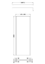 700mm Outer Framed Wetroom Screen with Support Bar - Image 3