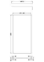 900mm Outer Framed Wetroom Screen with Support Bar - Image 3