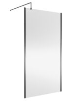 1100mm Wetroom Screen Outer Frame 1850x8mm - Brushed Pewter