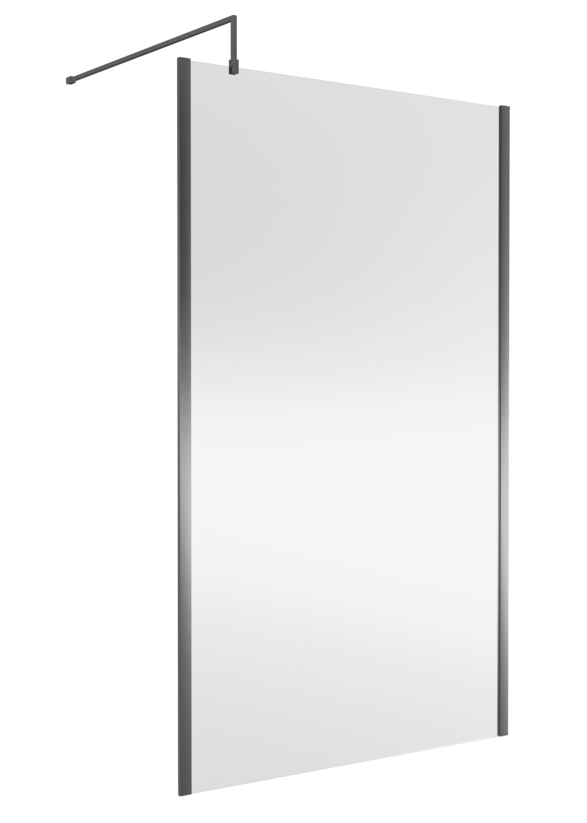 1200mm Wetroom Screen Outer Frame 1850x8mm - Brushed Pewter - Image 1