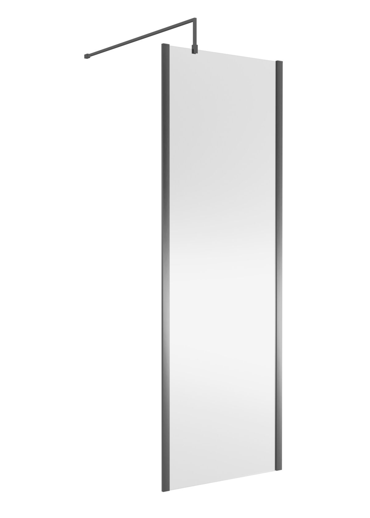 700mm Wetroom Screen Outer Frame 1850x8mm - Brushed Pewter - Image 1