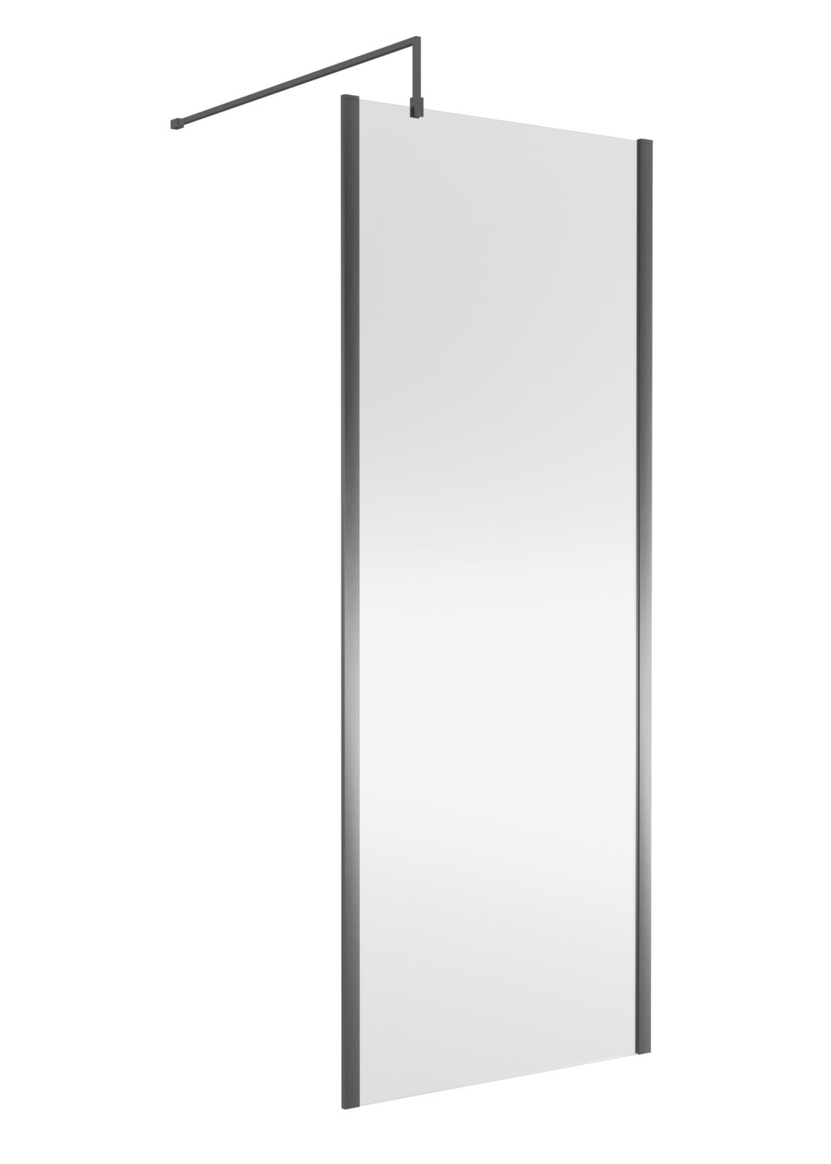 800mm Wetroom Screen Outer Frame 1850x8mm - Brushed Pewter - Image 1