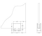 Wetroom Screen Support Foot - Image 3