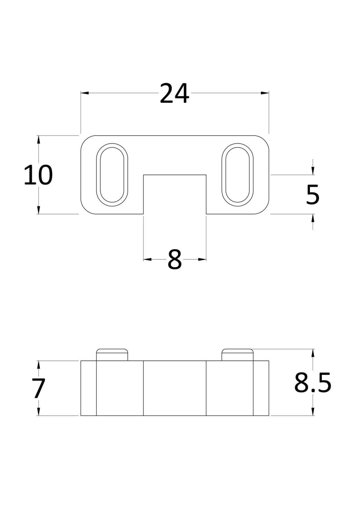Black Wetroom Screen Support Foot - Image 3