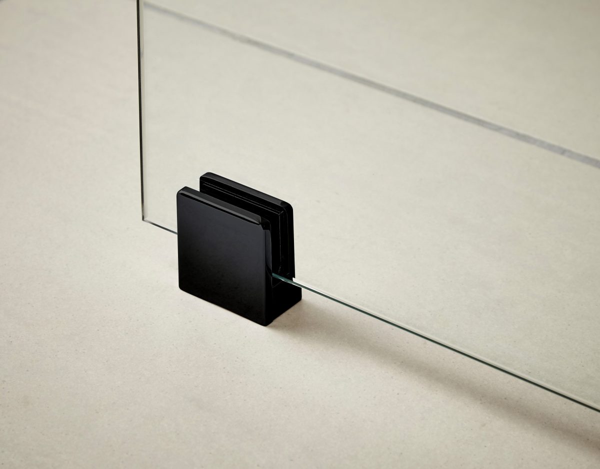 Black Wetroom Foot and Wall Bracket - Image 2