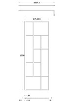 700mm Abstract Frame Wetroom Screen - Image 3
