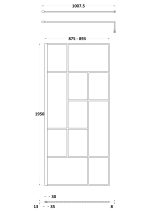 900mm Abstract Frame Wetroom Screen - Image 3