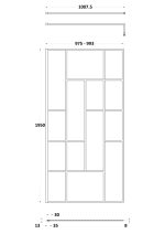 1000mm Abstract Frame Wetroom Screen - Image 3