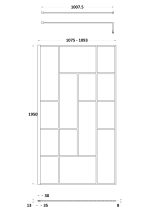 1100mm Abstract Frame Wetroom Screen - Image 3