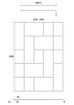 1400mm Abstract Frame Wetroom Screen - Image 3