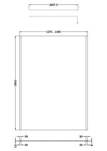 1400mm Outer Framed Wetroom Screen with Support Bar - Image 2