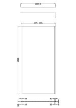 1000mm Outer Framed Wetroom Screen with Support Bar - Image 2