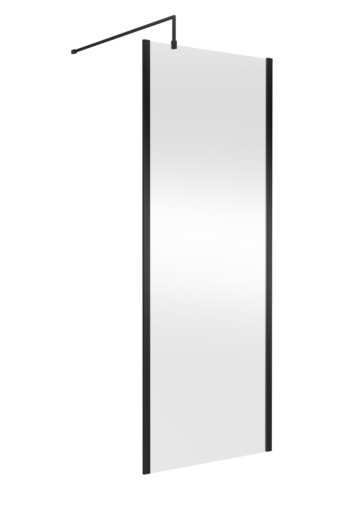 800mm Outer Framed Wetroom Screen with Support Bar - Image 1