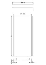 900mm Outer Framed Wetroom Screen with Support Bar - Image 2