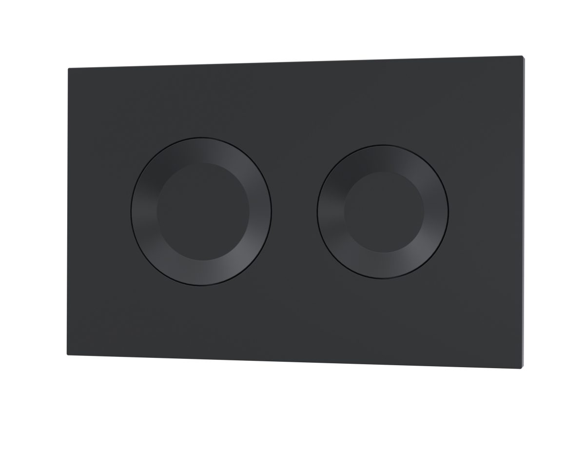 Round Dual Flush Push Button Black - Image 1