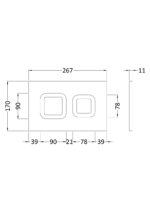 Square Dual Flush Push Button - Image 2