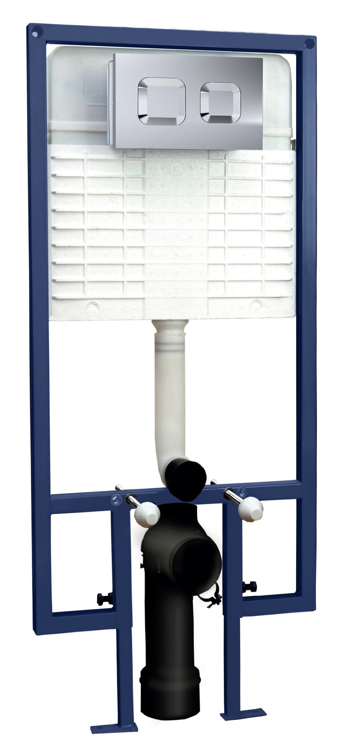 Square Dual Flush Push Button - Image 1