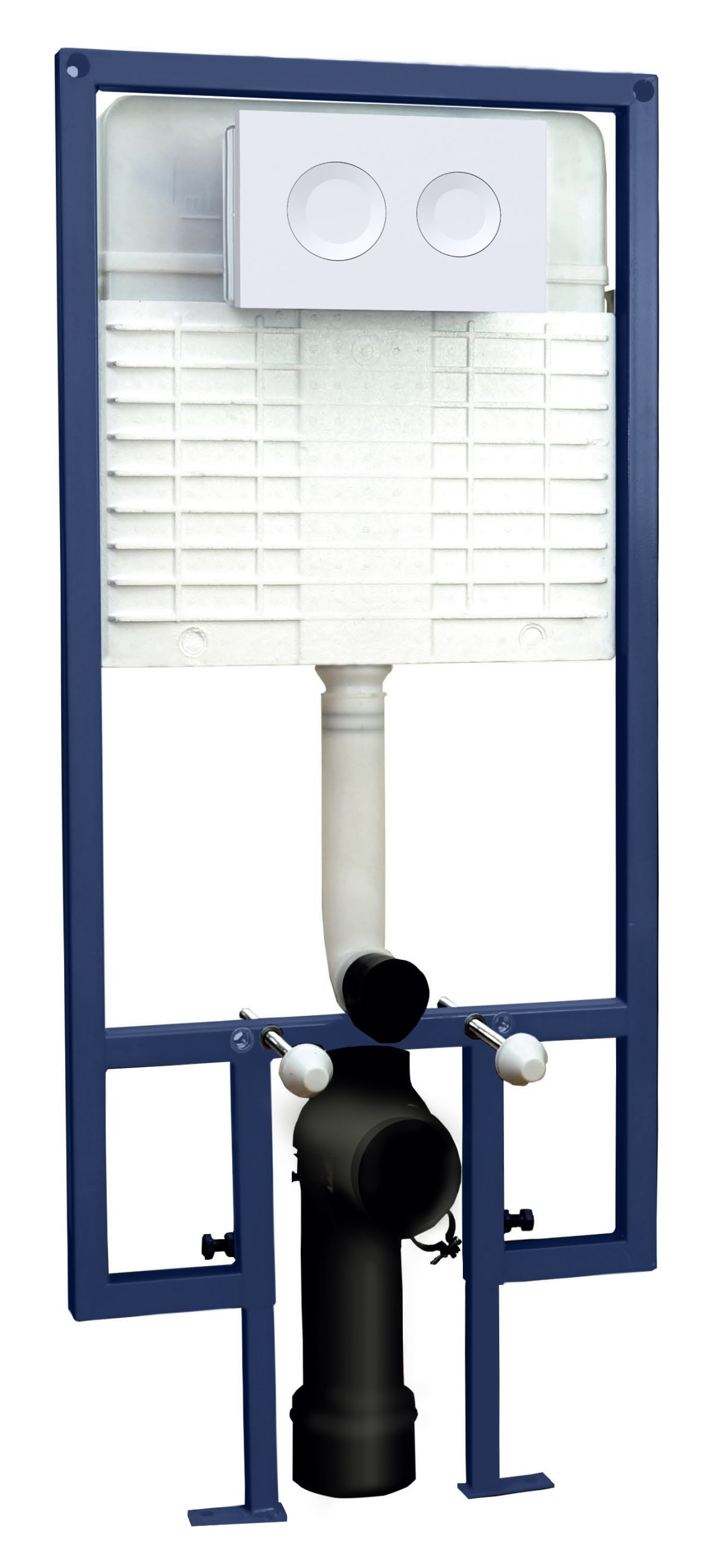Dual Flush Concealed Cistern Frame Round Plate - Image 1