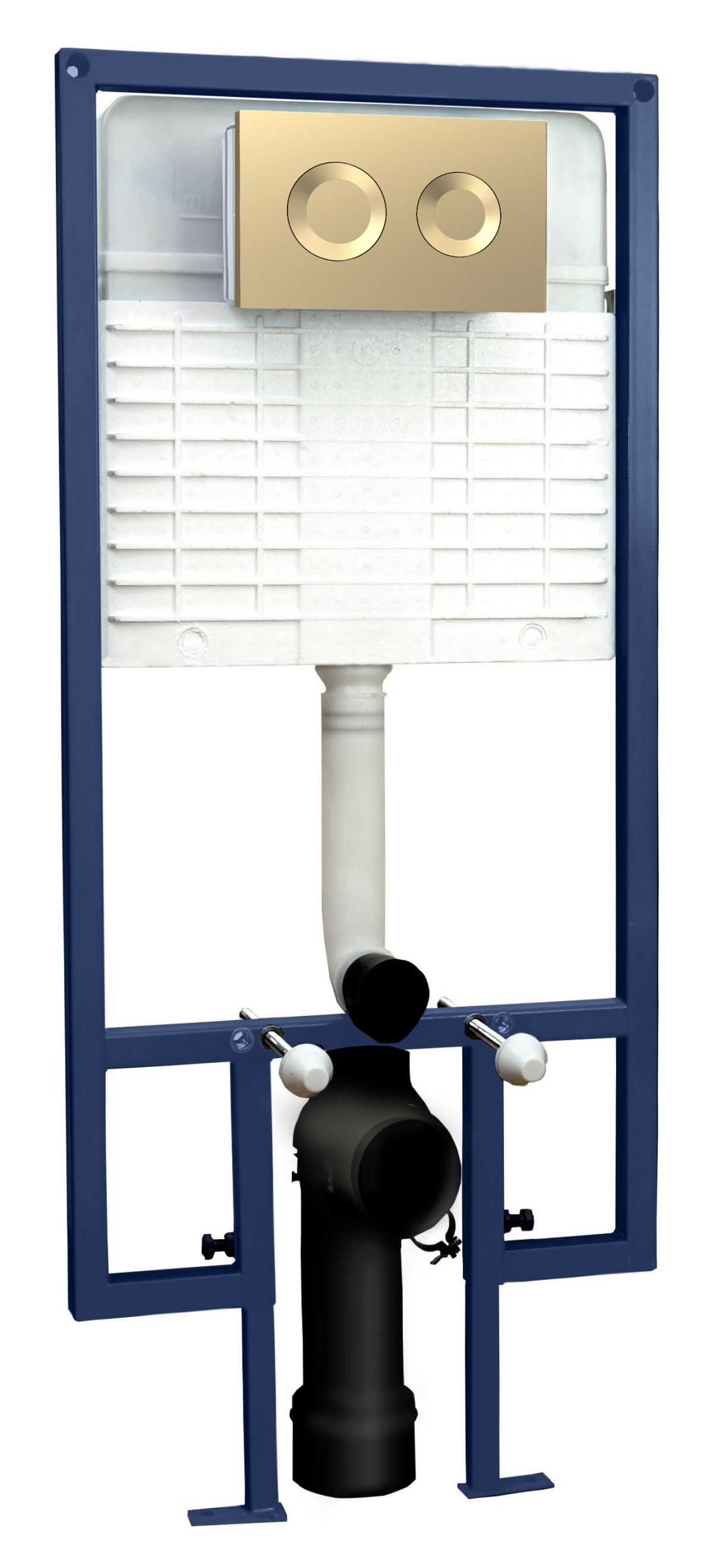 Dual Flush Concealed Cistern Frame Round Plate - Image 1