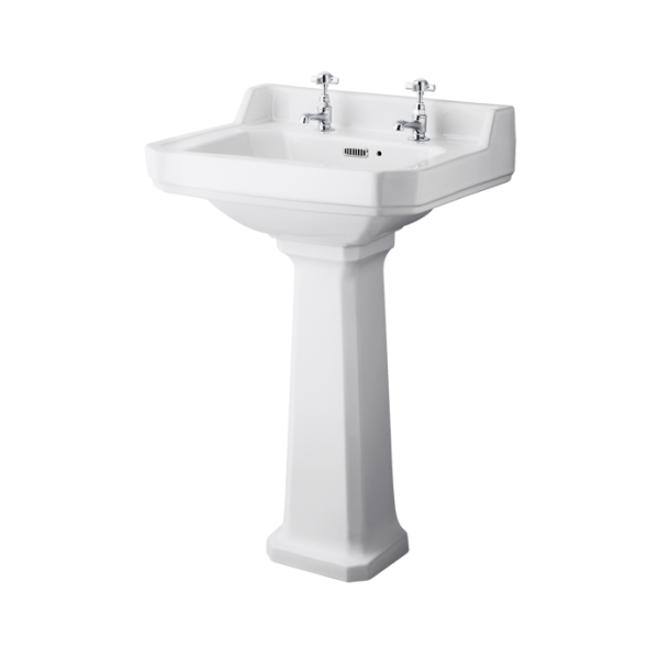 560mm Basin & Pedestal (2 Tap Hole)