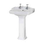 580mm Basin & Pedestal (2 Tap Hole)