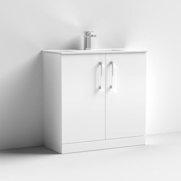 800mm Floor Standing 2 Door Vanity & Basin 2