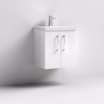 500mm Wall Hung 2 Door Vanity & Basin 3