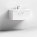 800mm Wall Hung 1 Drawer Vanity & Basin 1