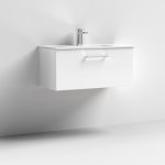 800mm Wall Hung 1 Drawer Vanity & Basin 2