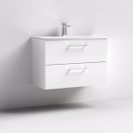 800mm Wall Hung 2 Drawer Vanity & Basin 4