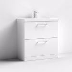 800mm Floor Standing 2 Drawer Vanity & Basin 3