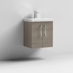 500mm Wall Hung 2 Door Vanity & Basin 3 - Image 7