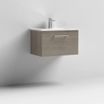 600mm Wall Hung 1 Drawer Vanity & Basin 2 - Image 7