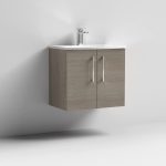 600mm Wall Hung 2 Door Vanity & Basin 4 - Image 7