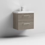 600mm Wall Hung 2 Drawer Vanity & Basin 1 - Image 7