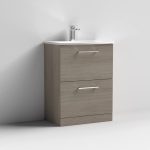 600mm Floor Standing 2 Drawer Vanity & Basin 4 - Image 7