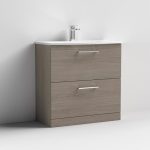 800mm Floor Standing 2 Drawer Vanity & Basin 4 - Image 7