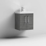 500mm Wall Hung 2 Door Vanity & Basin 1 - Image 3