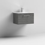 600mm Wall Hung 1 Drawer Vanity & Basin 2 - Image 9