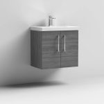 600mm Wall Hung 2 Door Vanity & Basin 1 - Image 9