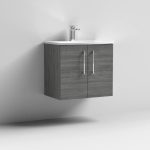 600mm Wall Hung 2 Door Vanity & Basin 4 - Image 9