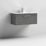 800mm Wall Hung 1 Drawer Vanity & Basin 2 - Image 8