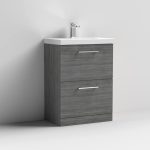 600mm Floor Standing 2 Drawer Vanity & Basin 3 - Image 9