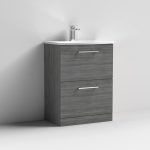 600mm Floor Standing 2 Drawer Vanity & Basin 4 - Image 9