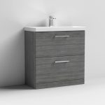 800mm Floor Standing 2 Drawer Vanity & Basin 3 - Image 9