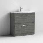 800mm Floor Standing 2 Drawer Vanity & Basin 4 - Image 9